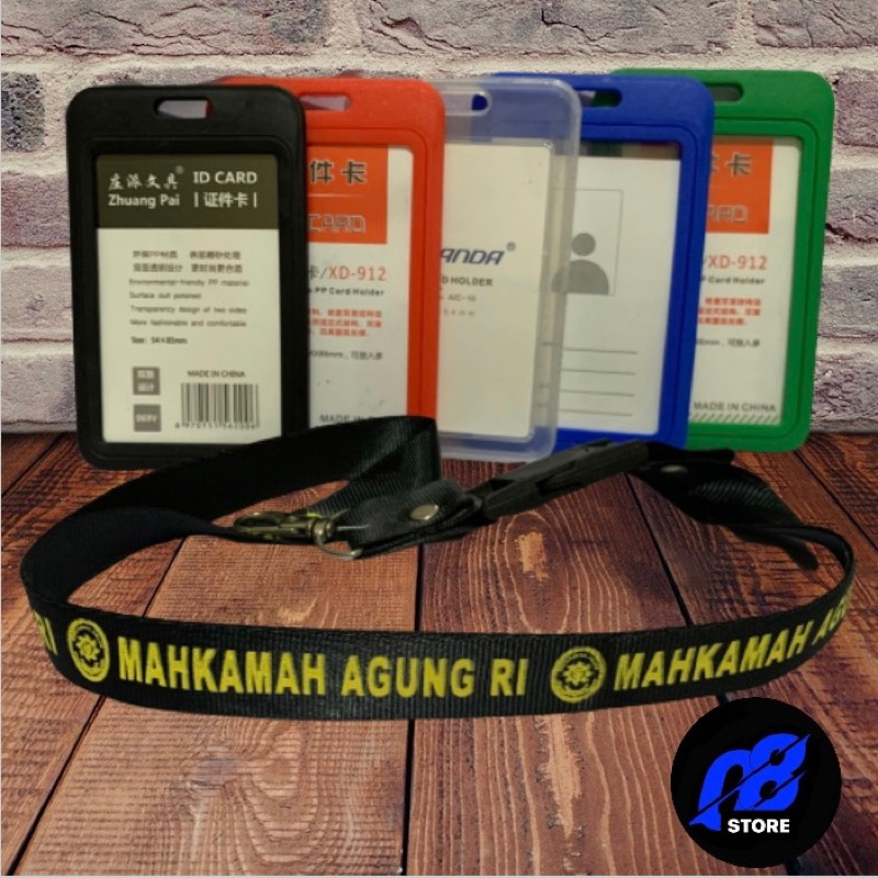 

TEMPAT ID CARD MAHKAMAH AGUNG RI LANYARD TALI 2 SISI ID CARD HOLDER MA RI