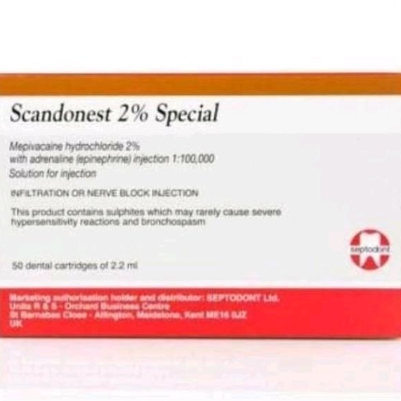 Scandonest Special 2% Orabloc Citocartin Carpule Citoject