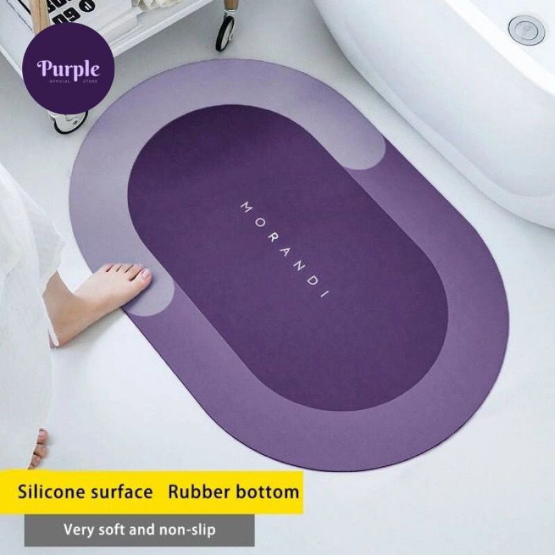 Keset Kaki Kamar Mandi Serap Air - Ungu