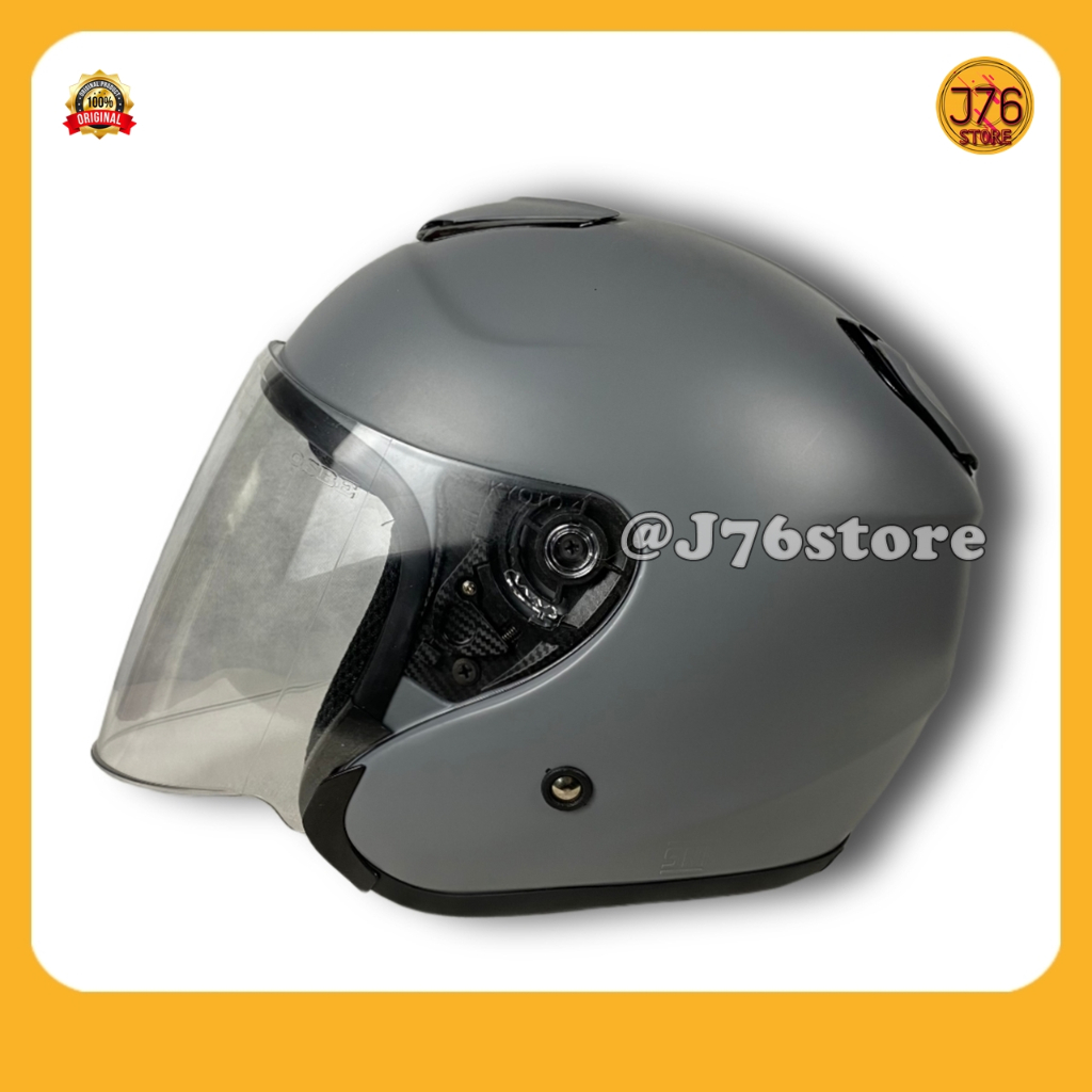 Helm Sepeda Motor Half Face Model Kyt Kyoto Solid Polos Bye Priest Helmet Paket Ganteng Warna Whitte