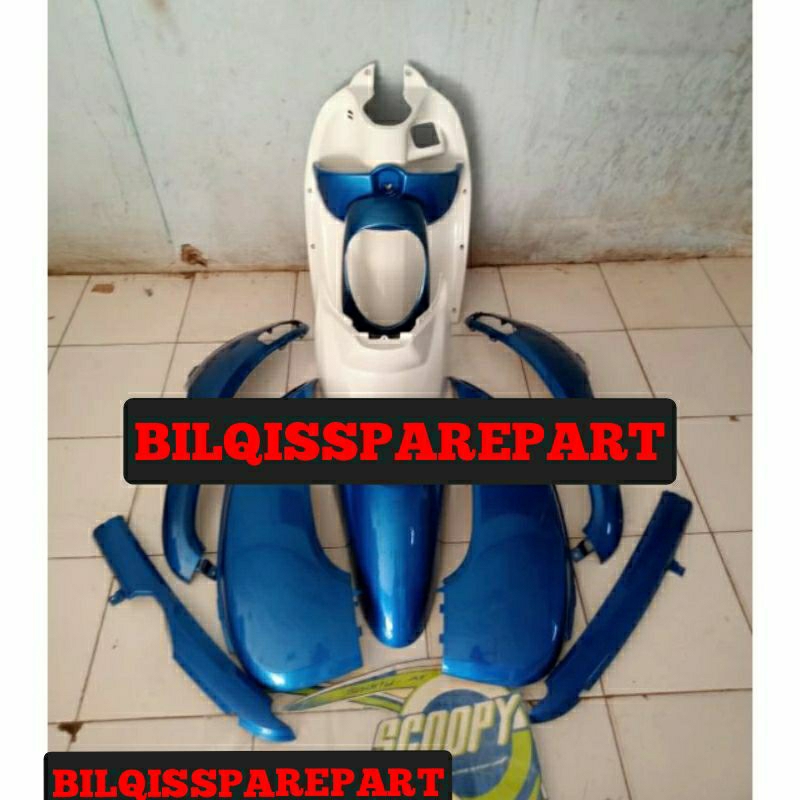 Body scoopy 2016 cover full set body halus scoopy Fi fi tahun 2013 2014 2015 2015 warna biru plus st