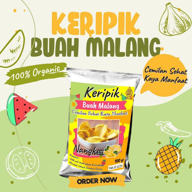 

Keripik Nangka|Keripik Buah Malang|Cemilan Sehat|kemasan 100gram