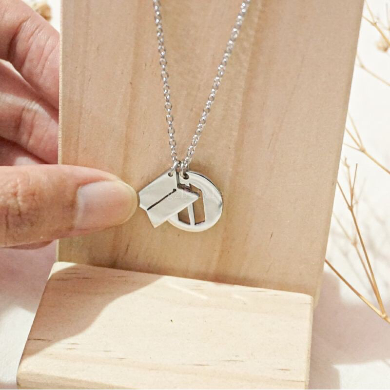 Kalung BTS X ARMY Necklace Titanium Anti Karat Kalung Logo Bts Army Kalung Kpop Bts