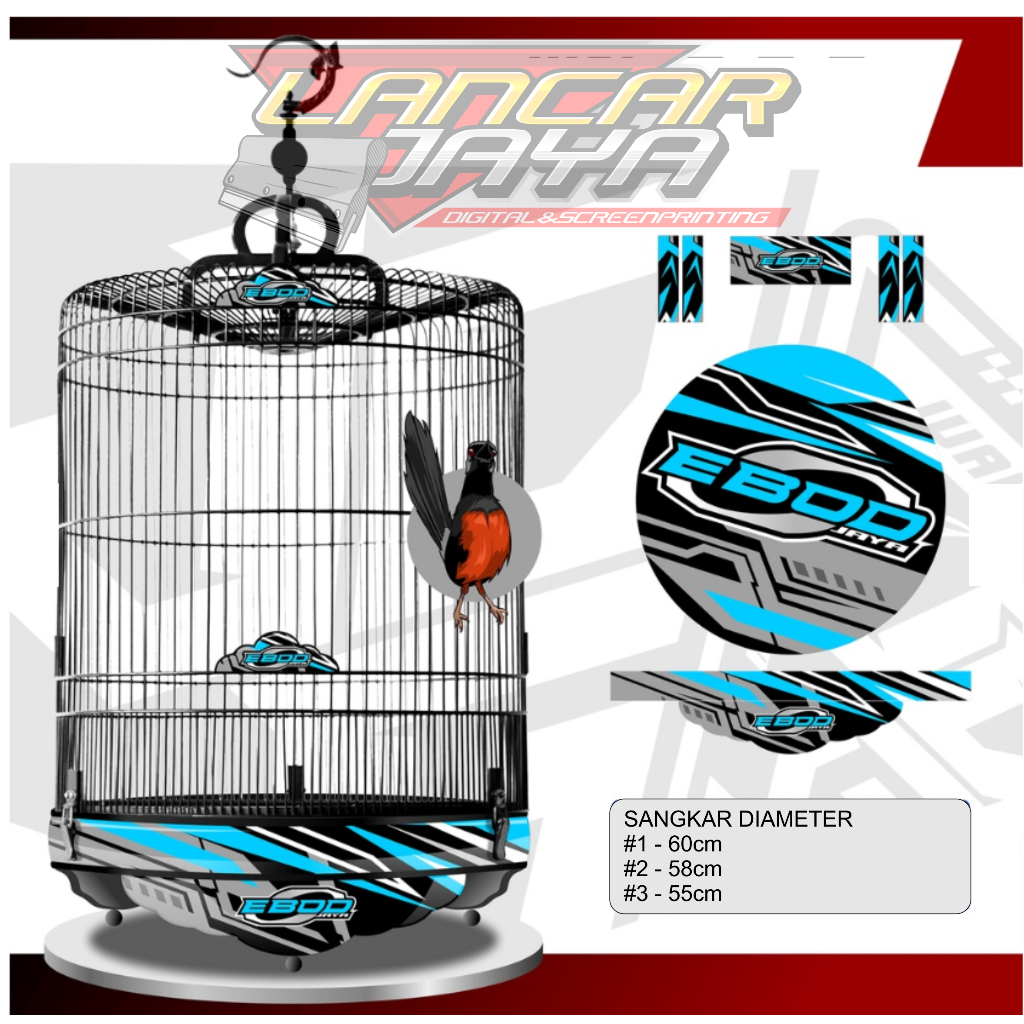 Decal Sangkar Murai seri EBOD