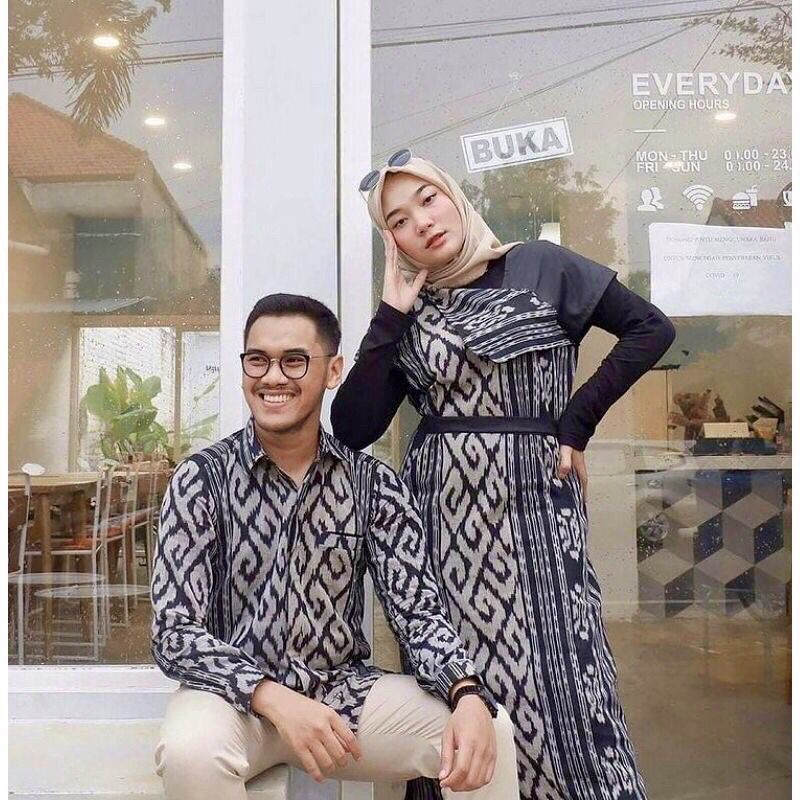 Baju Couple Pasangan - Baju Couple Kondangan - Baju Couple Prewedding Hitam Kekinian