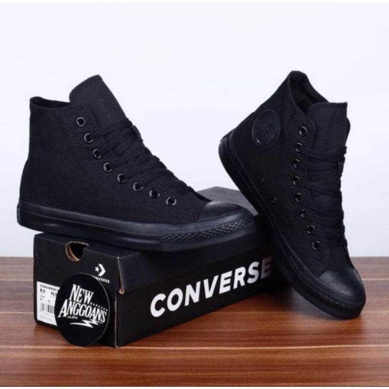 Sepatu Converse Clasik Hitam Polos Boots Sepatu All Star Klasik Hitam Polos Sepatu Sekolah Pria Dan 