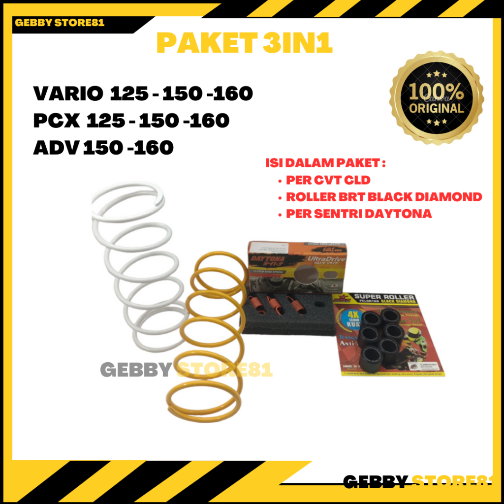PROMO PAKET CVT 3IN1 PCX VARIO ADV 125 150 160 KIRIAN VARIO 126 150 160 PCX 150 160 ADV 150 160 PER 