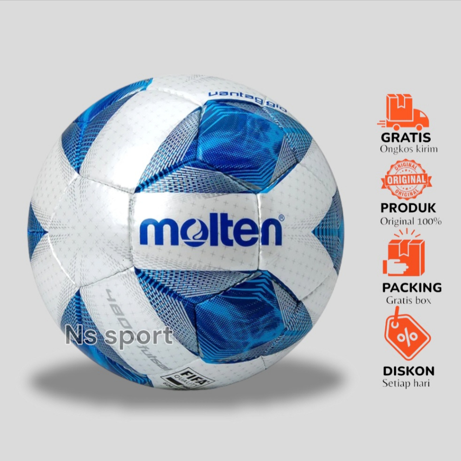 MOLTEN Bola Futsal Molten Size 4 Original Jahit Empuk Murah