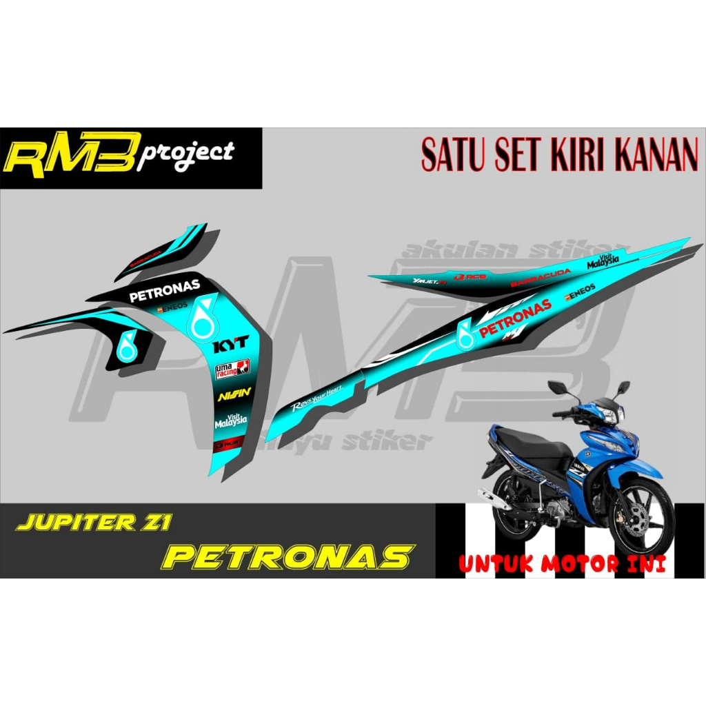 striping stiker Yamaha Jupiter Z1 Petronas