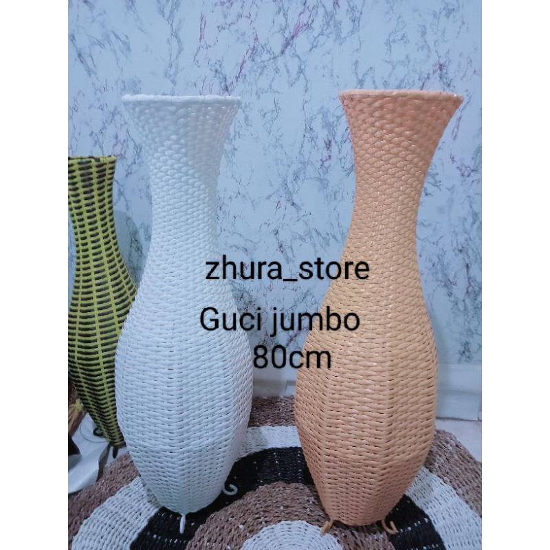 (COD) VAS POT BUNGA SUDUT GUCI SINTETIS