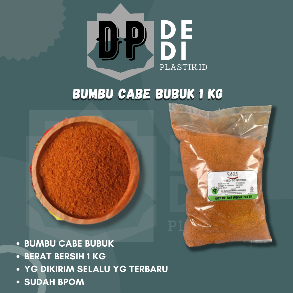 

Bumbu cabe bubuk pedas bb 1kg cocok untuk usaha kuliner