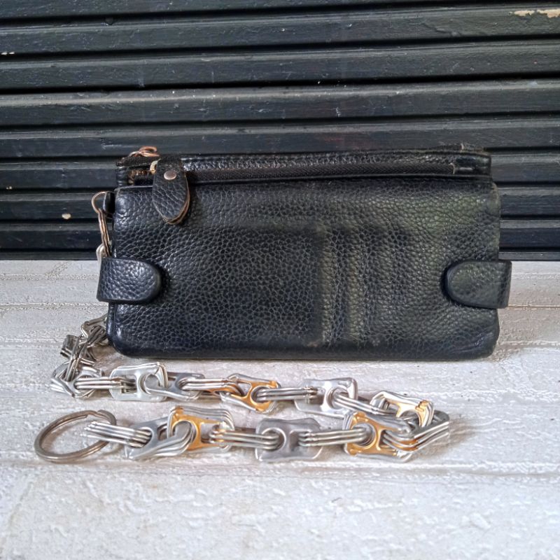 Dompet panjang pria bikers kulit asli hand made