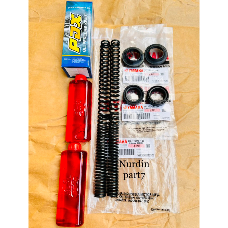 Paket Per As Shock Depan + Oil + Seal Shock Yamaha Mio Sporty Mio Smile Mio Soul Fino Karbu Nouvo 5T