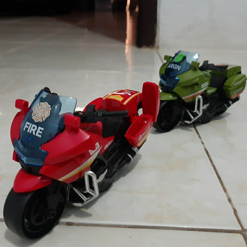 Diecast Motor Gede Police Patrol - Mainan Miniatur Polisi Motorcycle