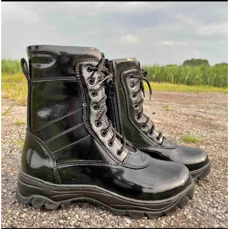 Sepatu pdl kilap tni security satpam