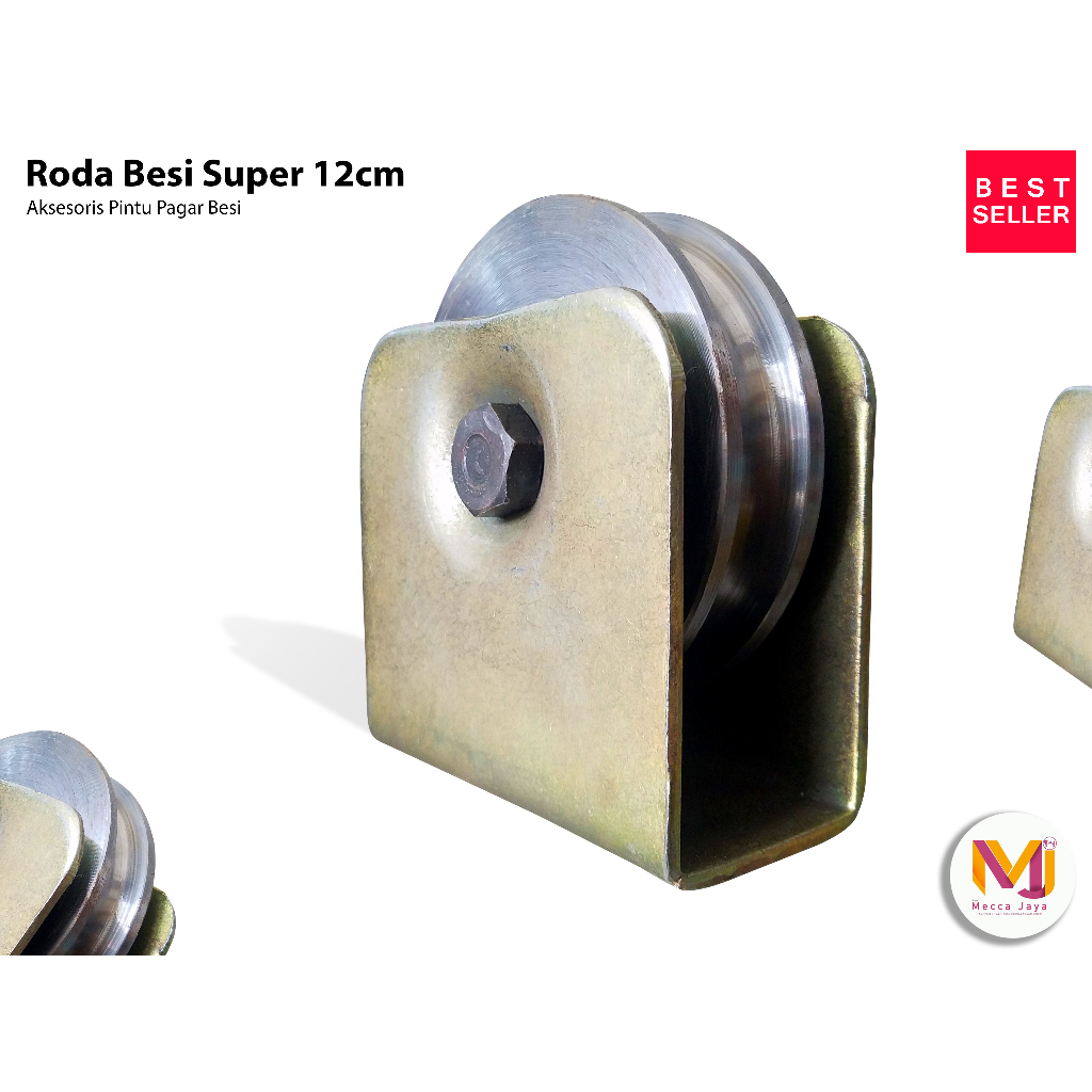 Roda Besi Super Jumbo 12cm | Aksesoris Pintu Pagar Besi,Rolling Door,Sliding Door,Folding Gate