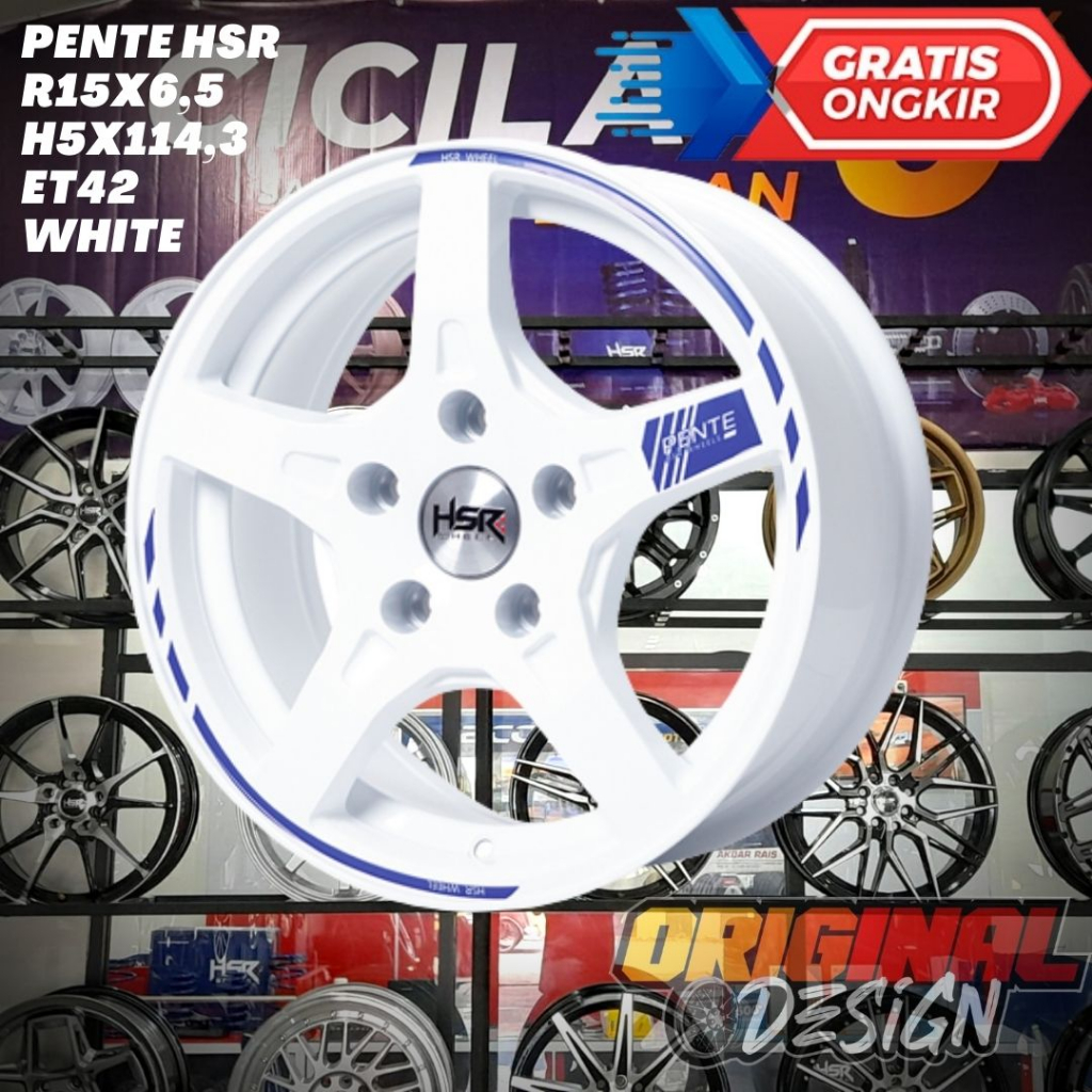 Velg Mobil Ring 15 MURAH HSR PENTE WHITE / PUTIH ERTIGA , APV , LUXIO