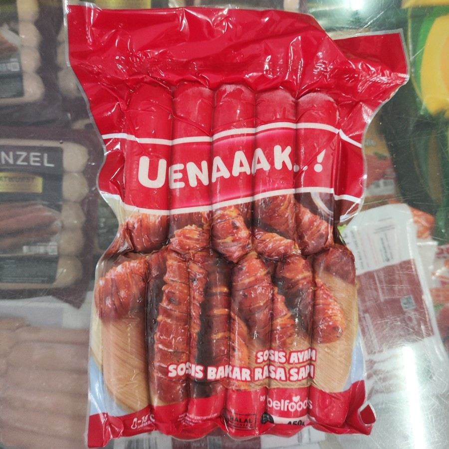 

BELFOODS UENAK SOSIS AYAM BAKAR 450gr isi 11