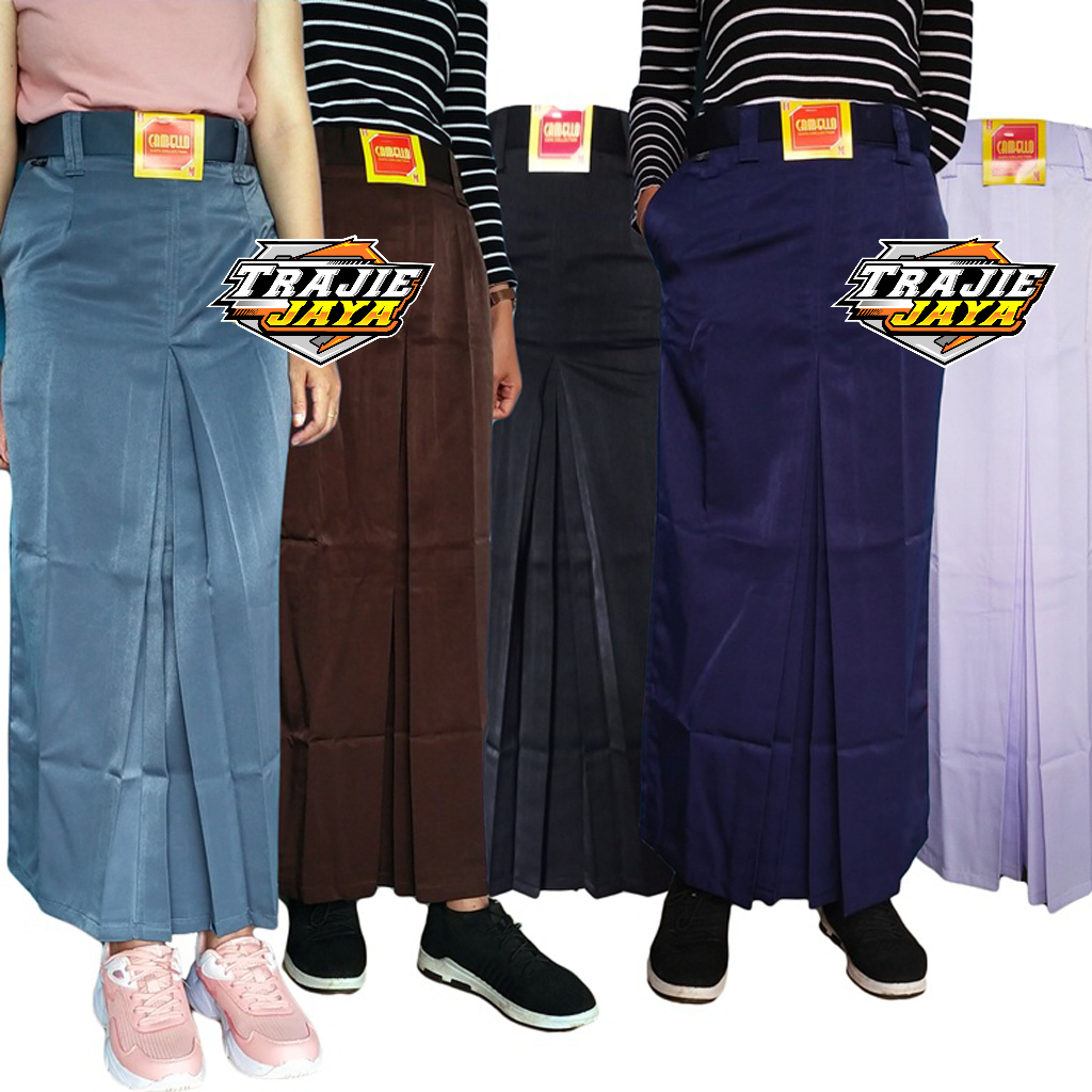 ROK SPAN BELAH DEPAN SEKOLAH SMP SMA SMK WARNA ABU COKLAT HITAM PUTIH BIRU