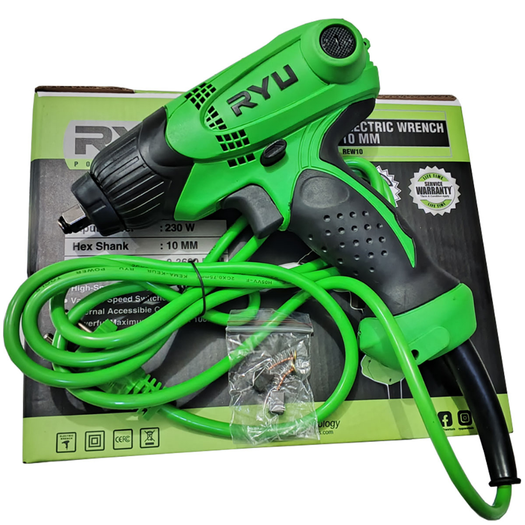 RYU REW 10 mesin bor impact listrik / impek pembuka baut motor mobil / impact elektric wrench 10mm