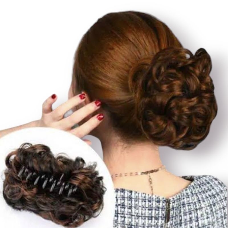 jepit acak/sanggul jepit moderen sanggul rambut palsu