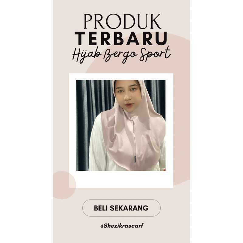 SHEZIKRASCARF- HIJAB BERGO SPORT JERSEY UKURAN M
