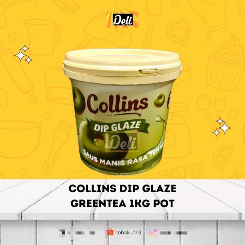 

Collins Dip Glaze Greentea Selai Rasa Teh Hijau 1kg Pot