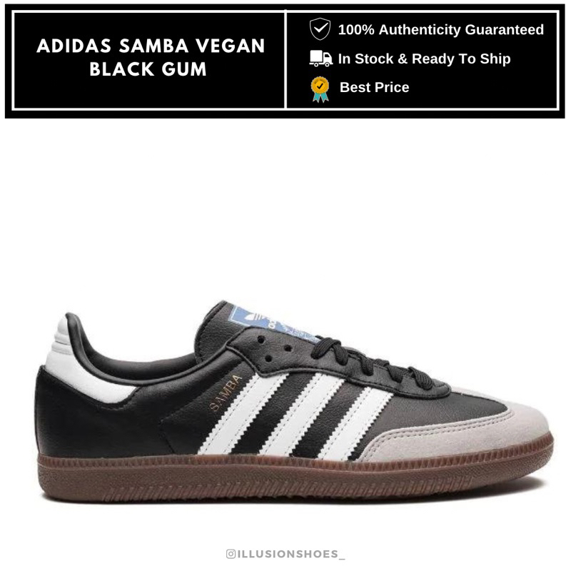 Adidas Samba Vegan Black Gum - [100% ORIGINAL RESMI]