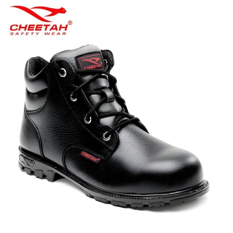 Sepatu Safety Shoes Cheetah 2180H Nitrile Original Sepatu Safety Pria Mid Cut Lace Up Boots