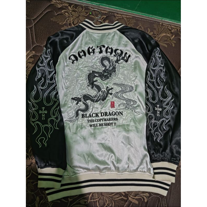 Sukajan Dog Town Black Dragon Vintage Rare Item Jaket Secon Bekas