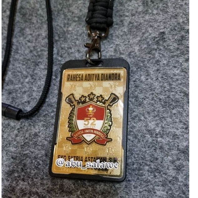 

Plat id name tag RESIMEN 52 ANGKATAN AKPOL 2023