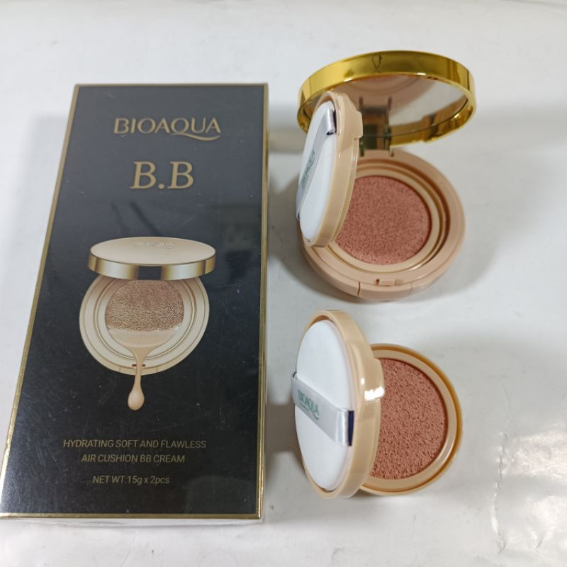 Bedak Bioaqua Exquisite & Delicate Gold BB Cushion + Refill POM / BIOAQUA AIR CUSHION BB CREAM