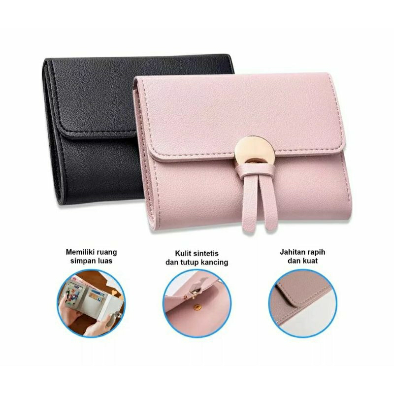 Dompet Wanita Lipat Murah Import Dompet Cewek Kecil Pita
