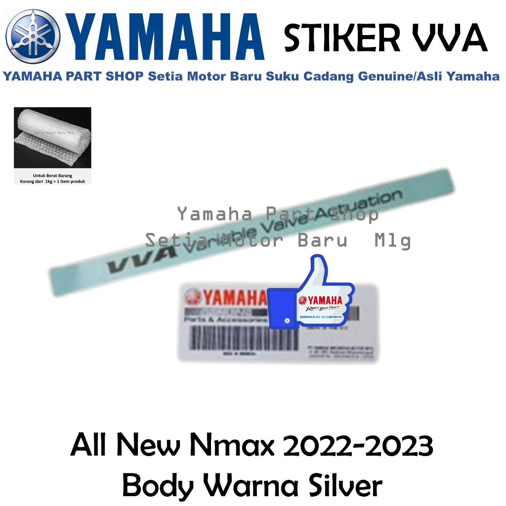 Stiker VVA All New N Max Nmax Silver ABS NON ABS 2022 2023 Asli Yamaha Setia Motor Baru