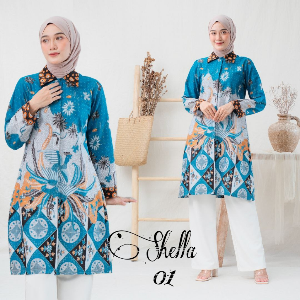 Atasan Wanita Baju Tunik Batik Jumbo Size M L XL XXL 3XL 4XL  TUNIK JUMBO LD 140 TUNIK JUMBO KEKINIA