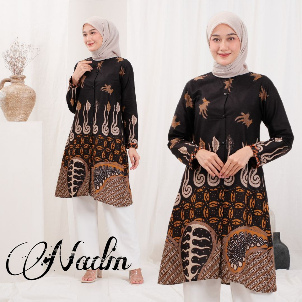 Atasan Wanita Baju Tunik Batik Jumbo Size M L XL XXL 3XL 4XL LD 130cm Tunik Jumbo LD 130 Tunik Jumbo