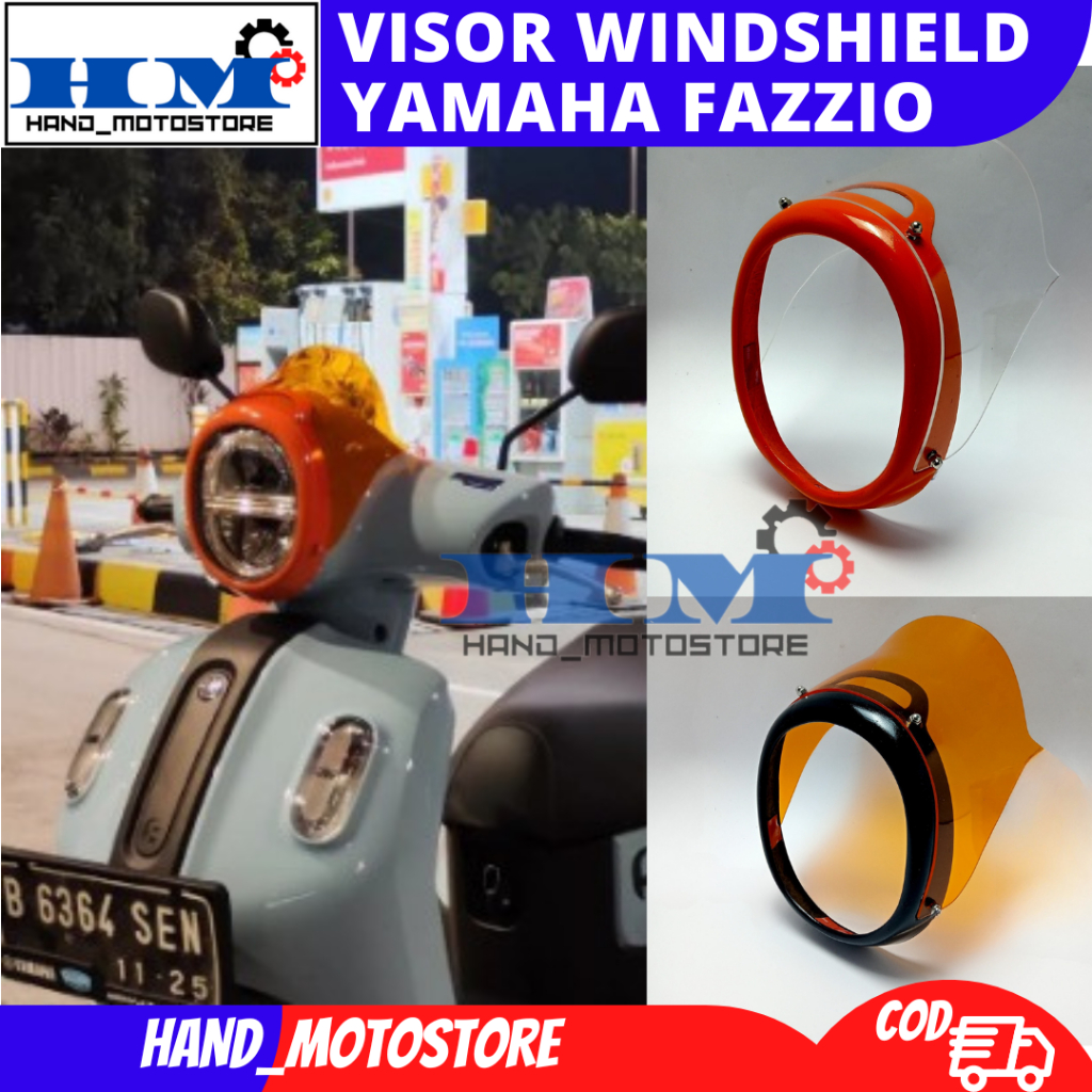 [COD] WINDSHIELD FAZZIO / COVER WINDSHIELD FAZZIO / VISOR HEADLAMP SPEEDOMETER YAMAHA FAZZIO 125