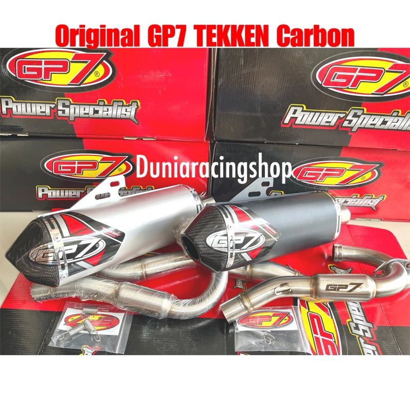 Knalpot GP7 TEKKEN Carbon Bore Up KLX 150 CRF 150 DTRACKER 150 WR 155 WR155 Original GP7 Fullset Ful
