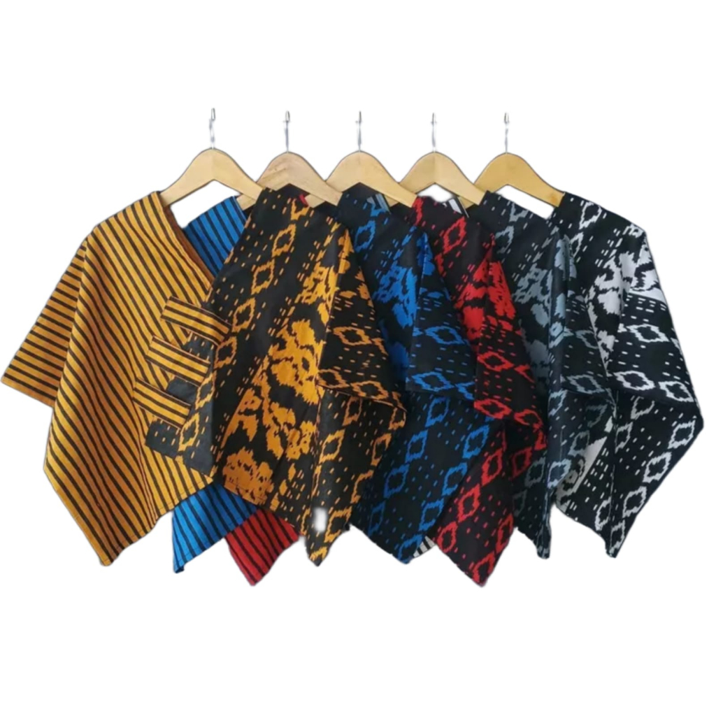 Crop Top Etnik Atasan Batik Wanita Modern Model Over Size Kombinasi Blus Blouse Kerja Kantor Casual 