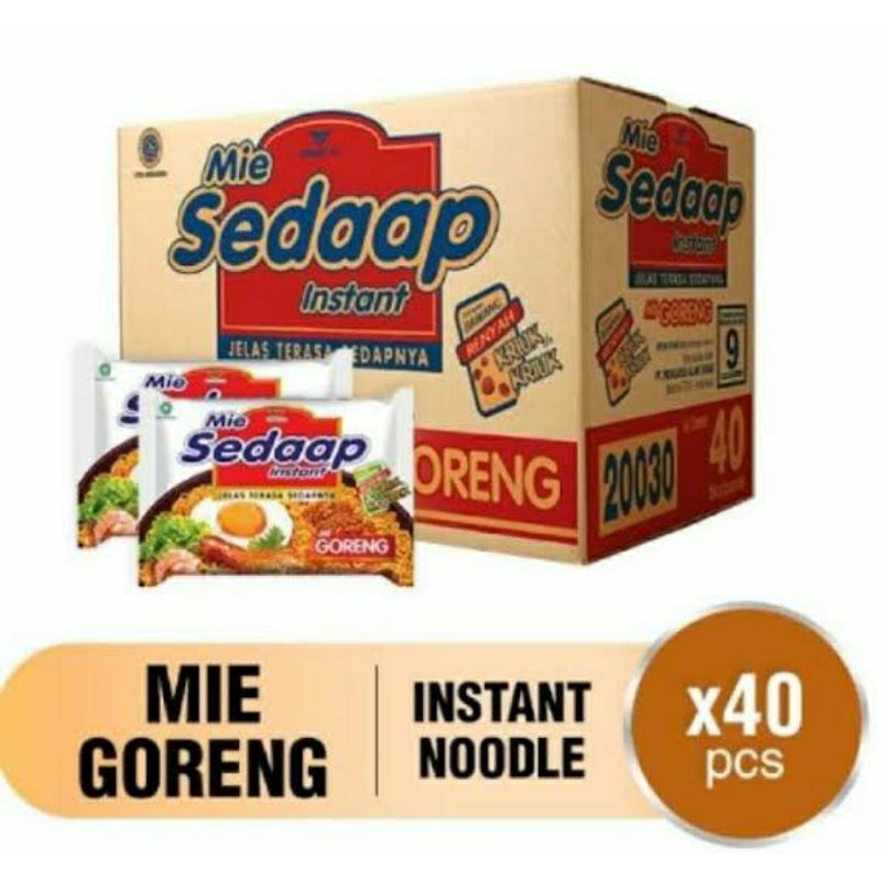 

Mie Sedap Goreng Mie instan 1dus isi 40pcs