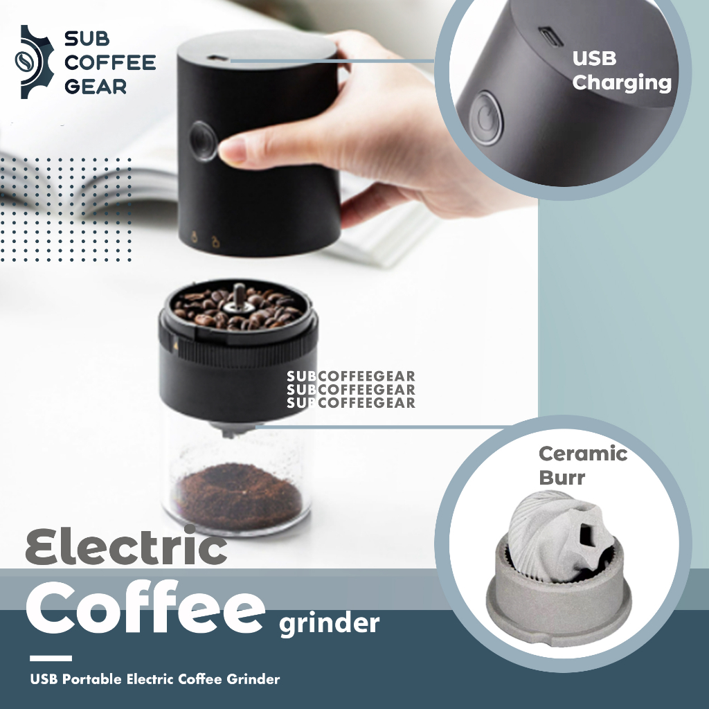 ELECTRIC COFFEE GRINDER GRINDER KOPI OTOMATIS USB PENGGILING KOPI OTOMATIS ALAT PENGGILING KOPI PORT