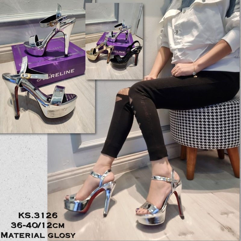 heels cantik 3126 tinggi 12cm(RK)