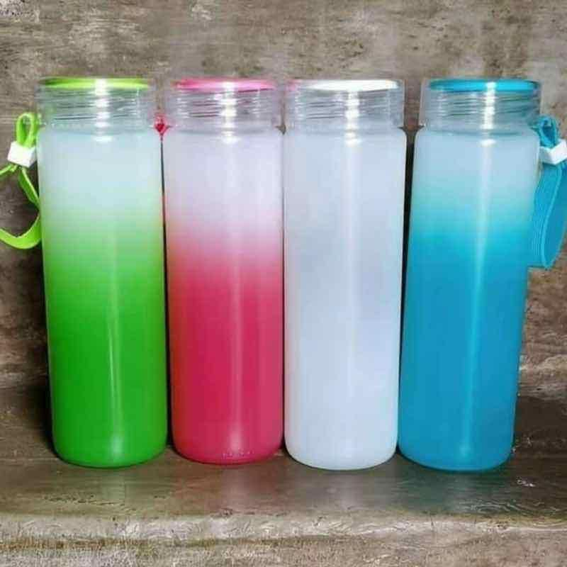 botol kaca slim gradasi / warna gradasi / botol / souvenir / botol kaca / botol slim / botol warna