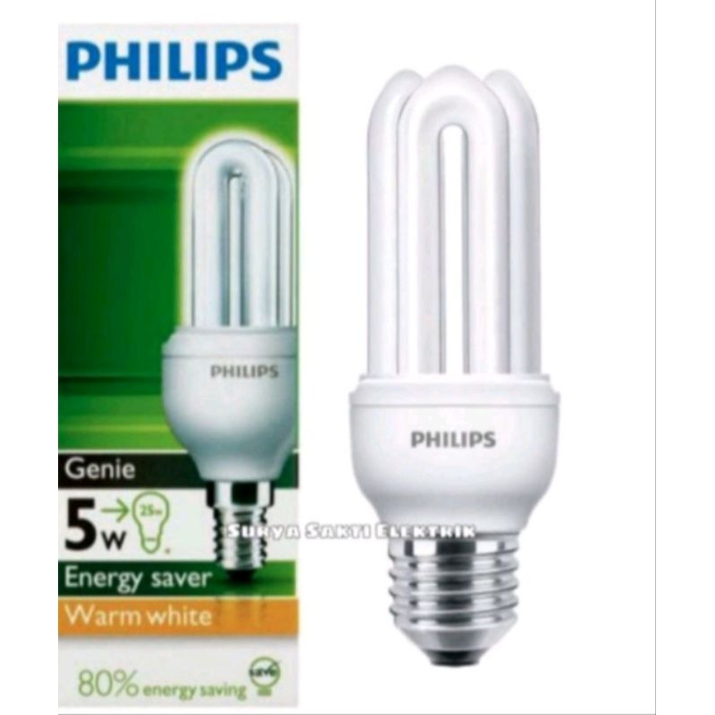 Lampu PHILIPS GENIE 5 WATT | KUNING | WARM WHITE | E14 & E27
