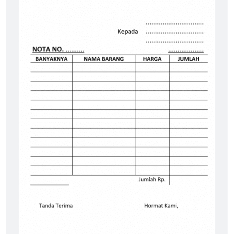 

Nota Kosong Premium