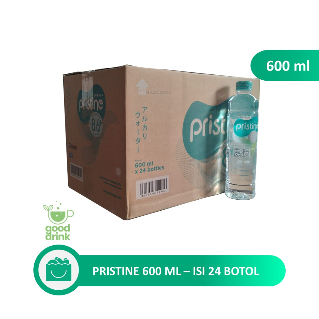 Pristine Air Mineral Sehat 1 Dus Isi 24 Kemasan Botol 600 ml