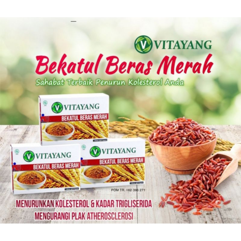 

Vitayang Bekatul Beras Merah suplemen penurun kolestrol dalam darah