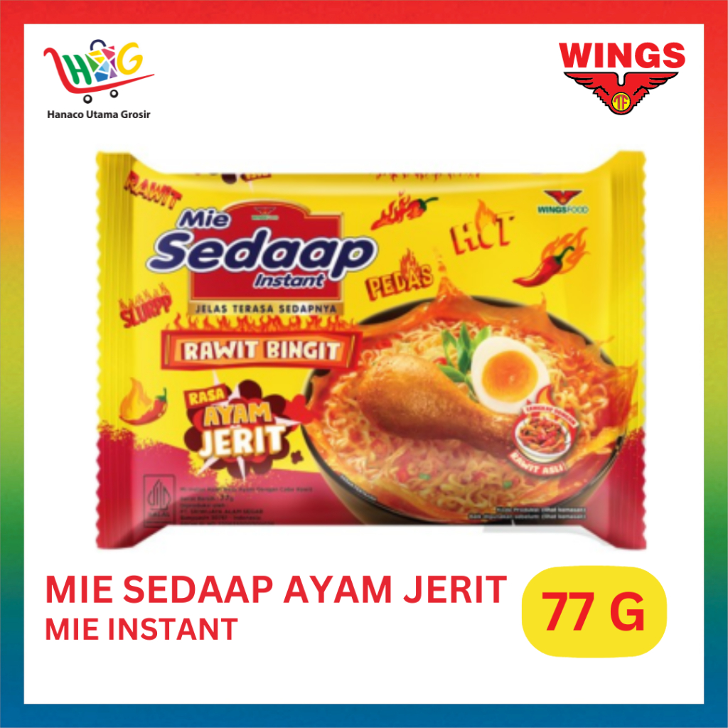 

Mie Sedaap / Mi Sedap Pedas Ayam Jerit Rawit Bingit 77G