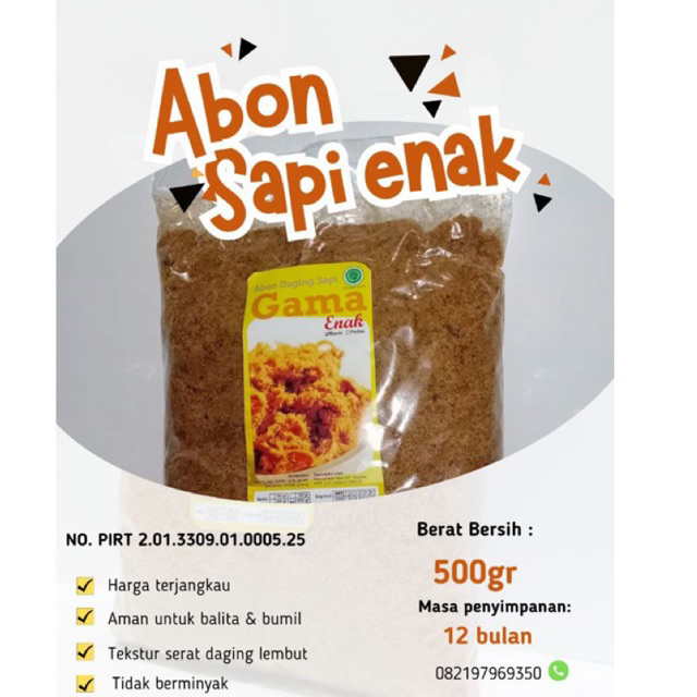 

abon sapi 500gr abon sapi asli | abon bayi | penambah nafsu makan anak | abon cipung