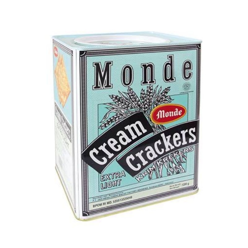 

Monde Cream Crakers kaleng 1,2kg